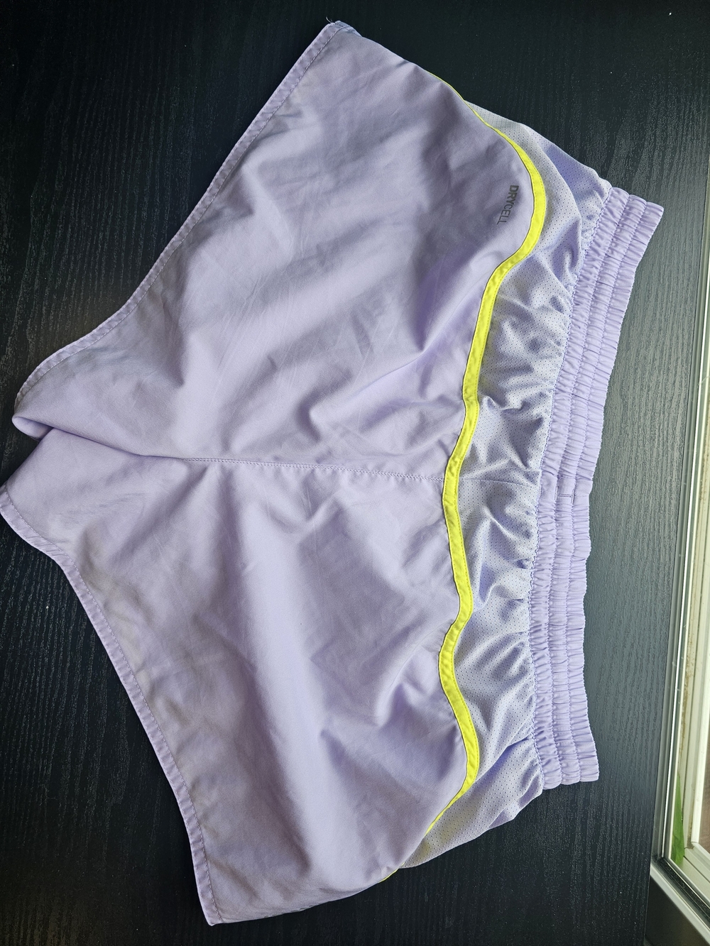 Puma Lavender Athletic Dri Cell Running Shorts with Yellow Trim Women's L - Picture 6 of 11